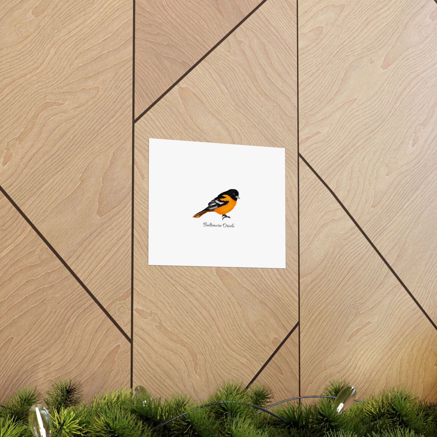 Baltimore Oriole Bird Birding Matte Poster