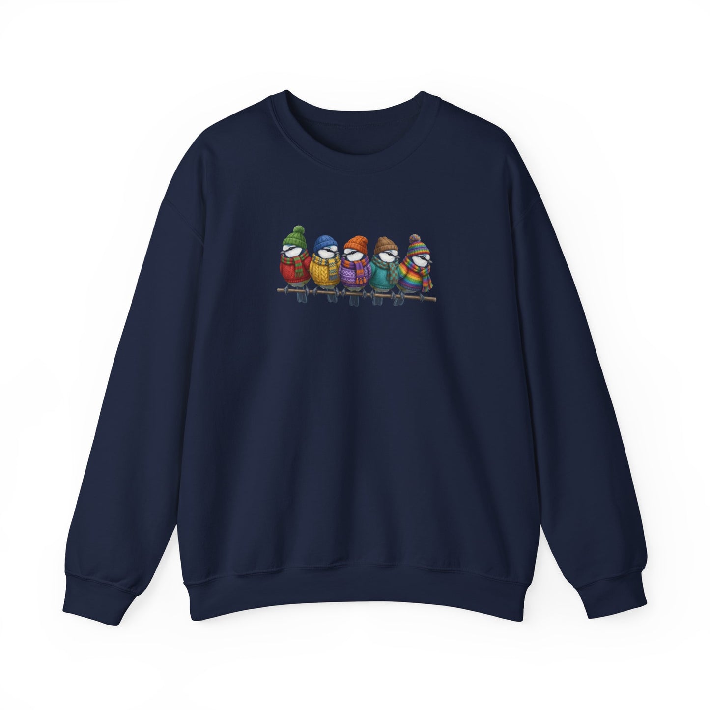 Blaumeisen in Strick Winter-Sweatshirt | Unisex Vogel Sweater für Vogelfreunde & Vogelbeobachter