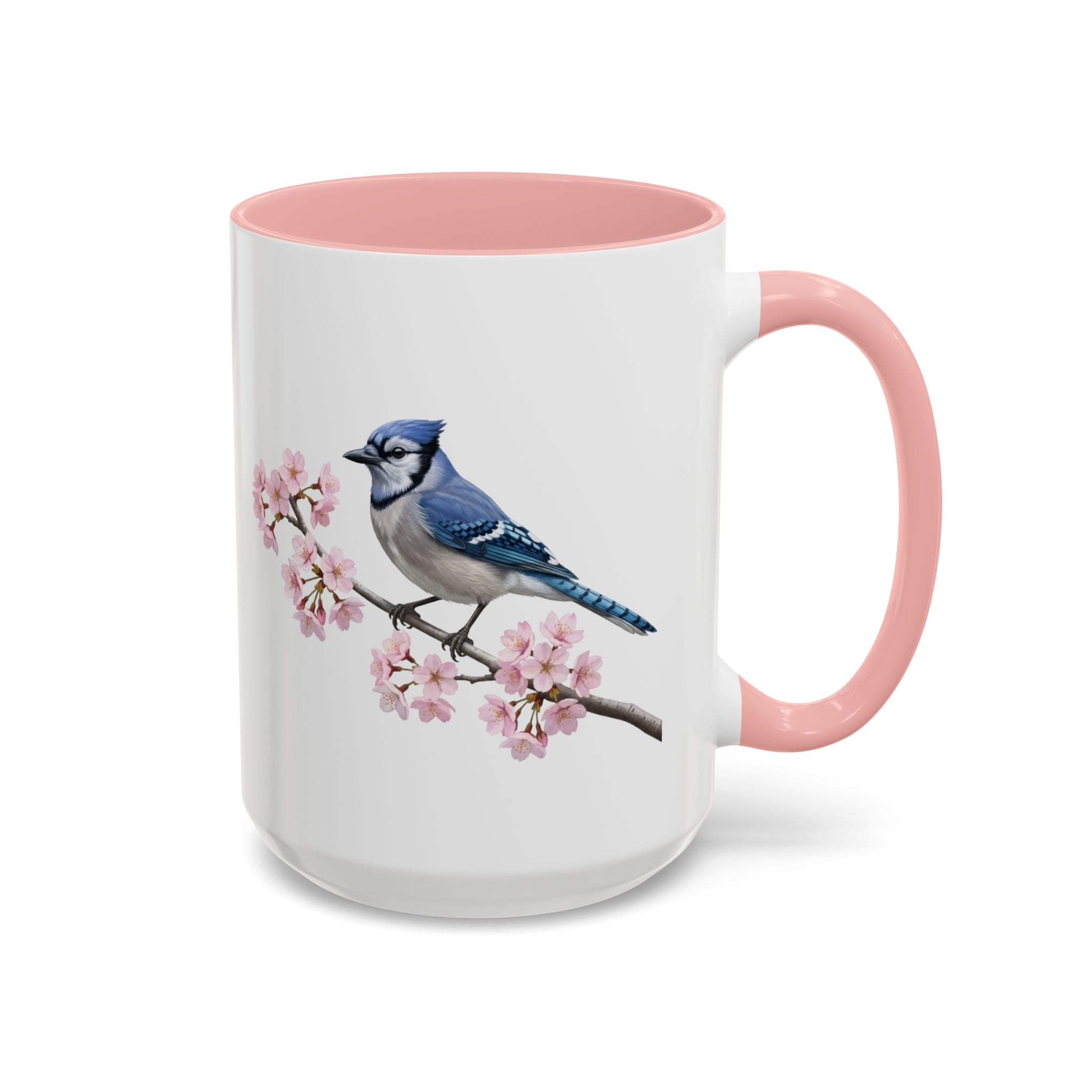Blue Jay Cherry Blossom Mug | Bird Lover Gift | jz.birds