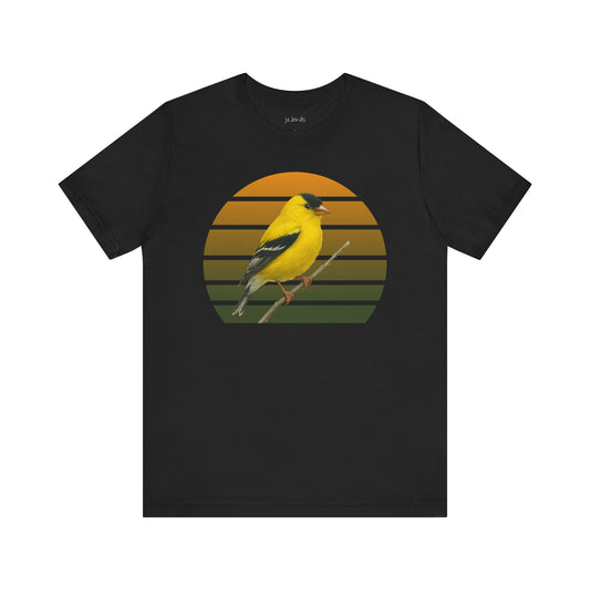American Goldfinch T-Shirt | Unisex Retail Fit Bird Lover Tee | Wildlife Birder Gift