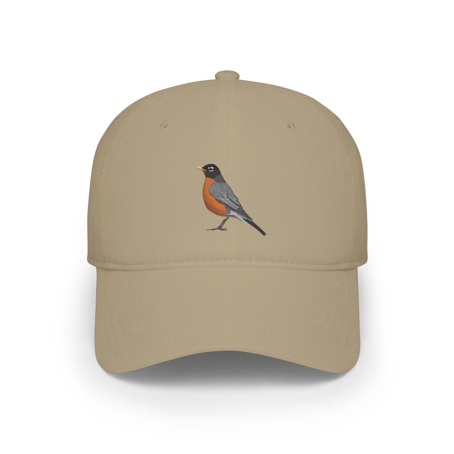 American Robin Birdwatching Cap | Realistic Backyard Bird Art Hat