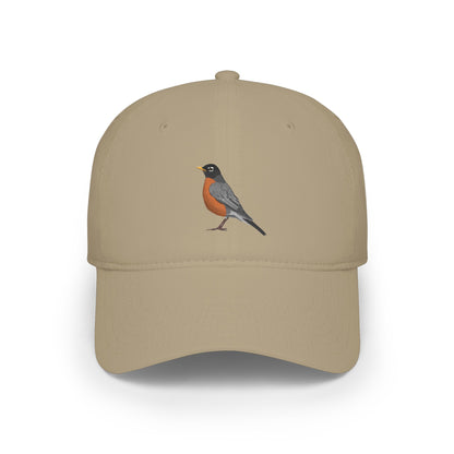 American Robin Birdwatching Cap | Realistic Backyard Bird Art Hat