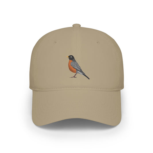 American Robin Birdwatching Cap | Realistic Backyard Bird Art Hat