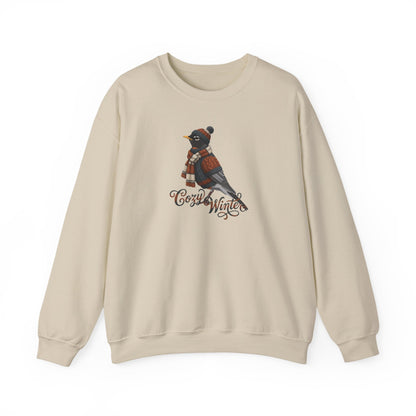 American Robin Cozy Winter Sweatshirt | Bird Watcher Crewneck | Unisex Songbirds Wearing Knit Gift for Bird Lovers