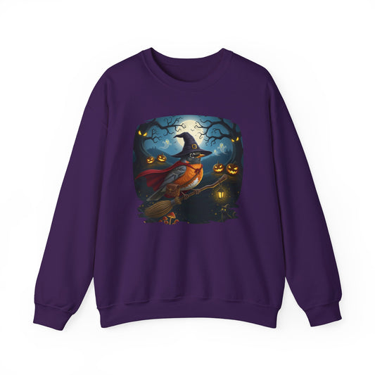 American Robin Halloween Bird Sweatshirt - Spooky Halloween Costume for Bird Lovers