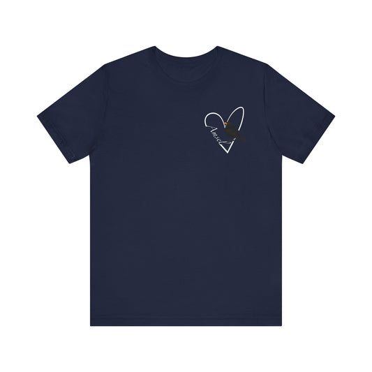 Amsel Vogel Singvogel T-Shirt mit Herz