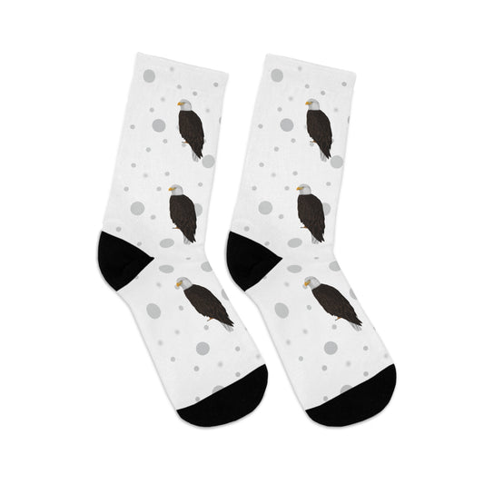 Bald Eagle Socks White Bird Socks for Bird Lovers One Size