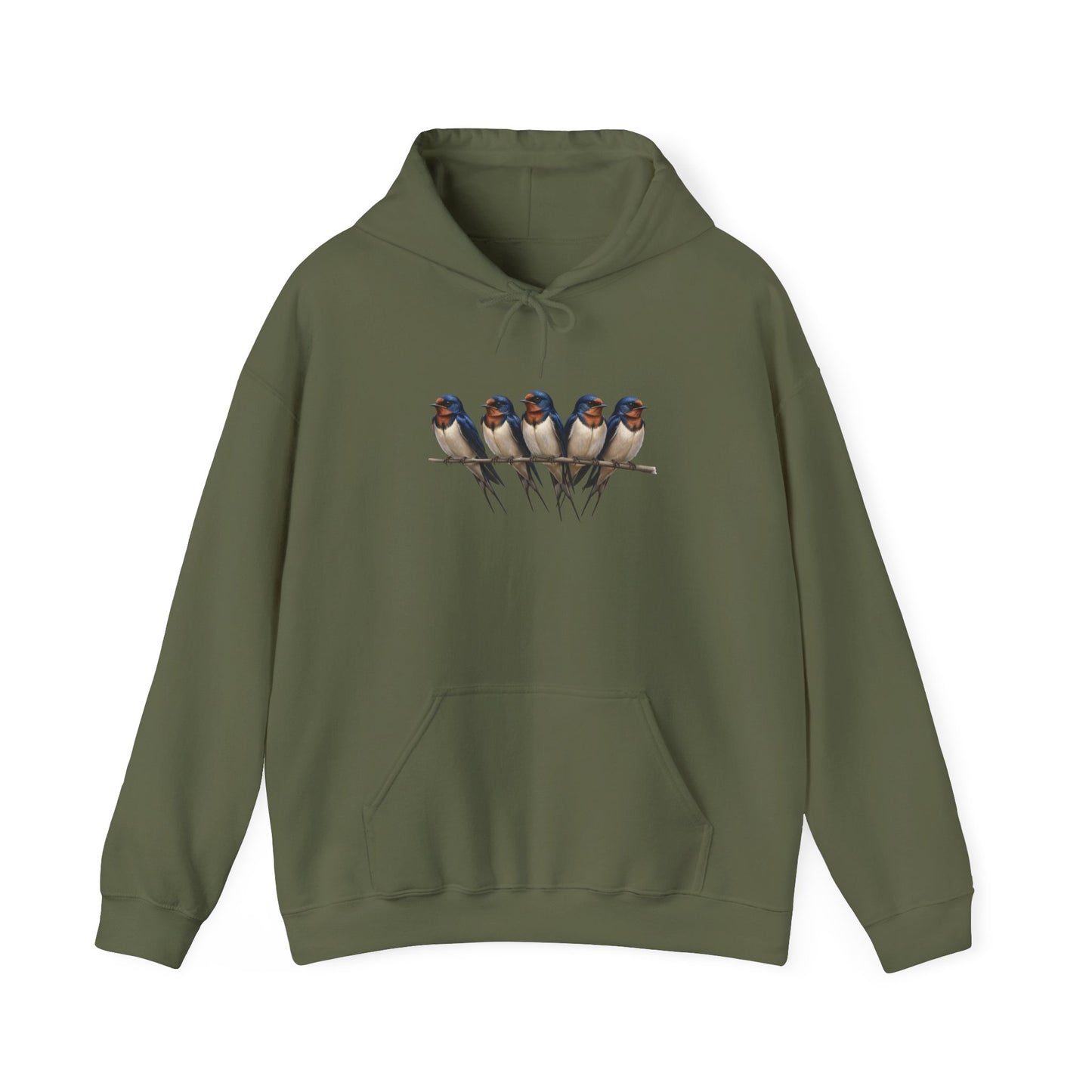 Barn Swallows on a Branch Hoodie Bird Lover & Bird Watcher | Unisex Sweater | Gift for Bird Lovers