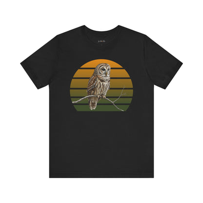 Barred Owl T-Shirt | Unisex Retail Fit Bird Lover Tee | Wildlife Birder Gift