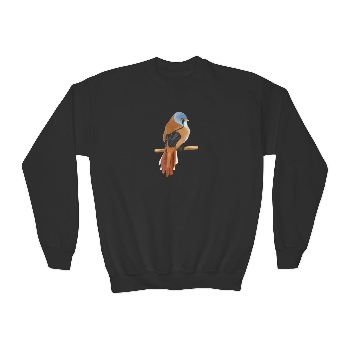 Bearded Reedling Bird Birdwatching Youth Crewneck Sweatshirt