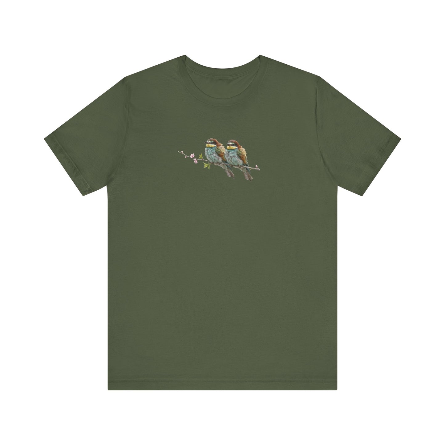 Bee-Eater Fledgling T-Shirt | Spring Blossoms Unisex Graphic Tee for Bird Watchers