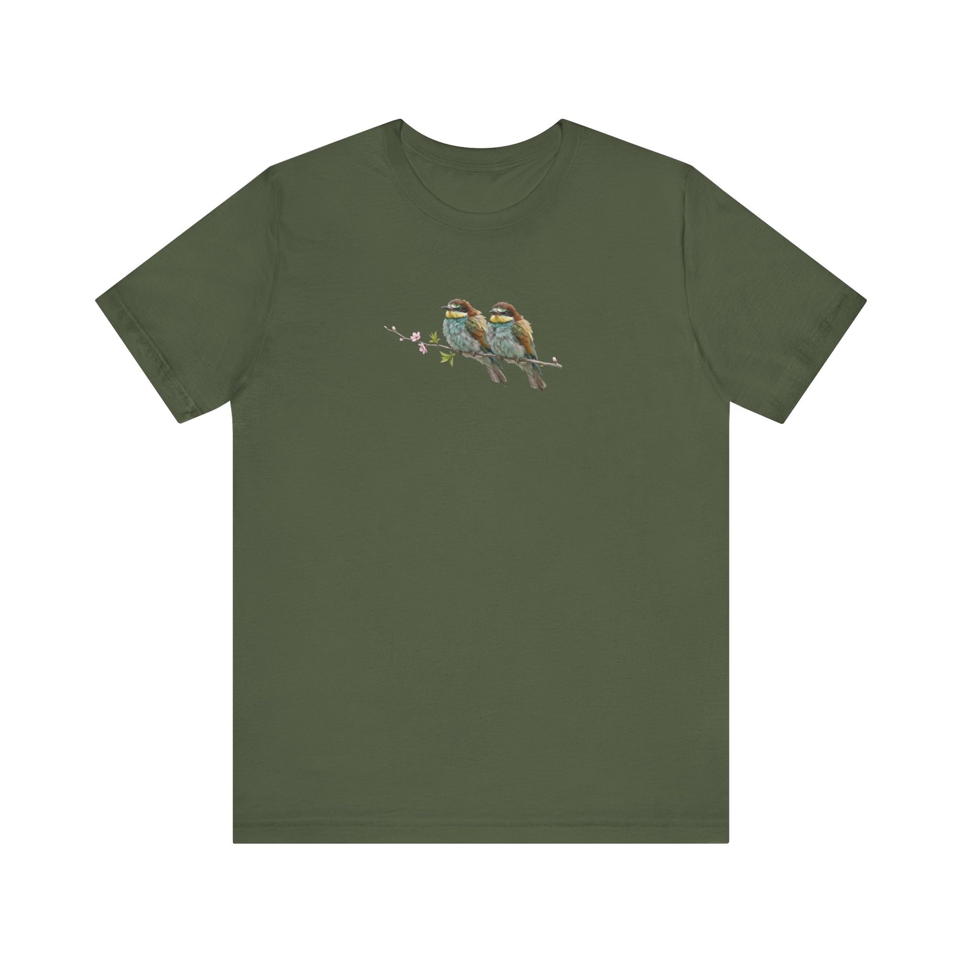 Bee-Eater Fledgling T-Shirt | Spring Blossoms Unisex Graphic Tee for Bird Watchers