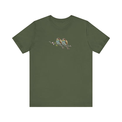 Bee-Eater Fledgling T-Shirt | Spring Blossoms Unisex Graphic Tee for Bird Watchers