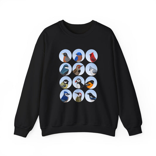 Birds Sweatshirt Bluebird Cardinal Robin Blue Jay Puffin Bird Watching & Bird Lovers