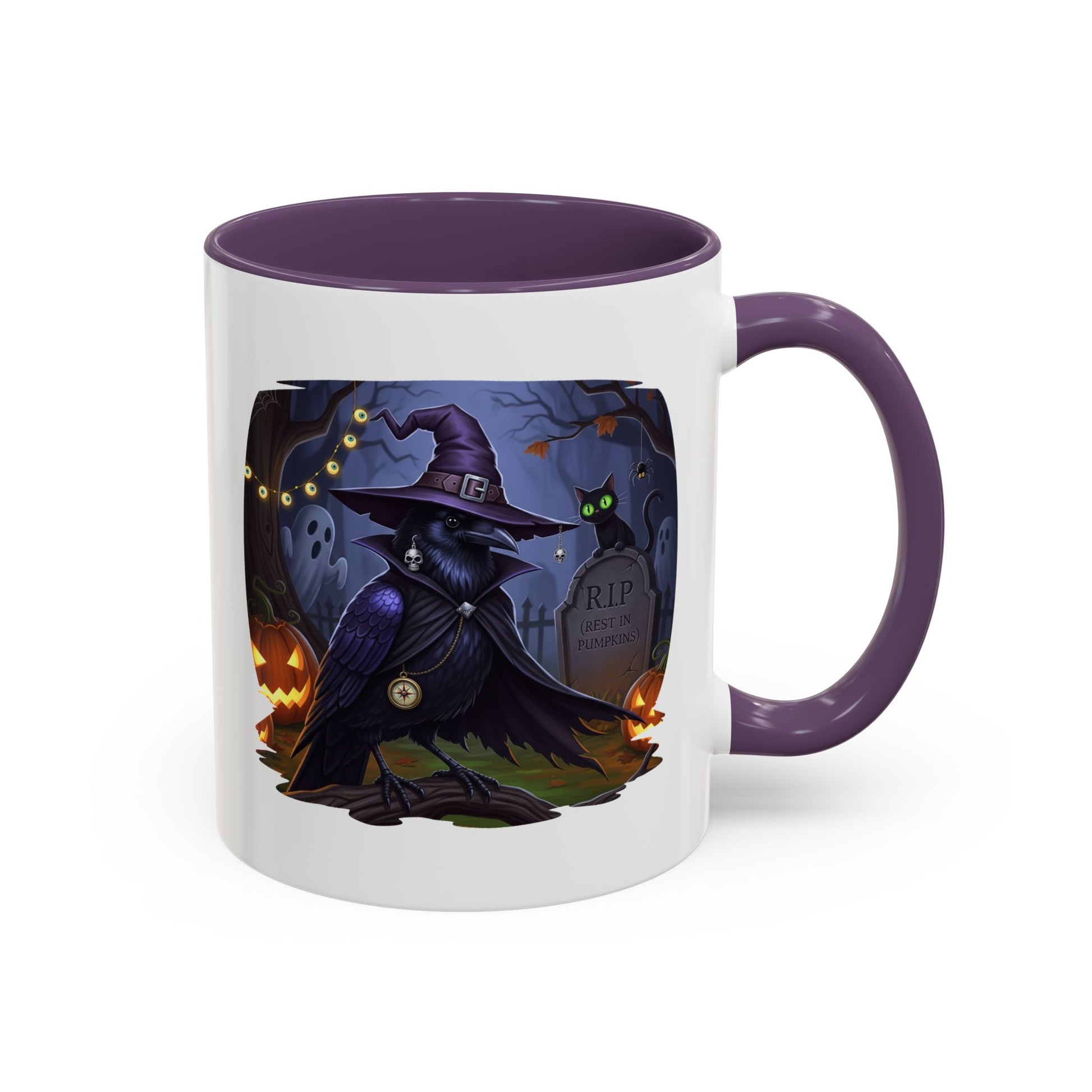 Black Crow Halloween Bird Mug - Perfect Bird Lover Gift for Spooky Season