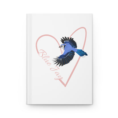 Blue Jay Bird Hardcover Journal 150 Pages A5 with Heart for Bird Lovers & Birdwatchers