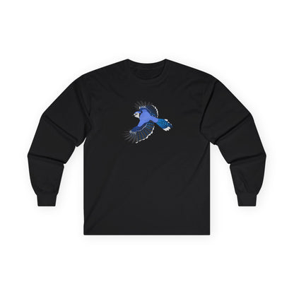 Blue Jay Birding & Birdwatching Bird Cotton Long Sleeve T-Shirt