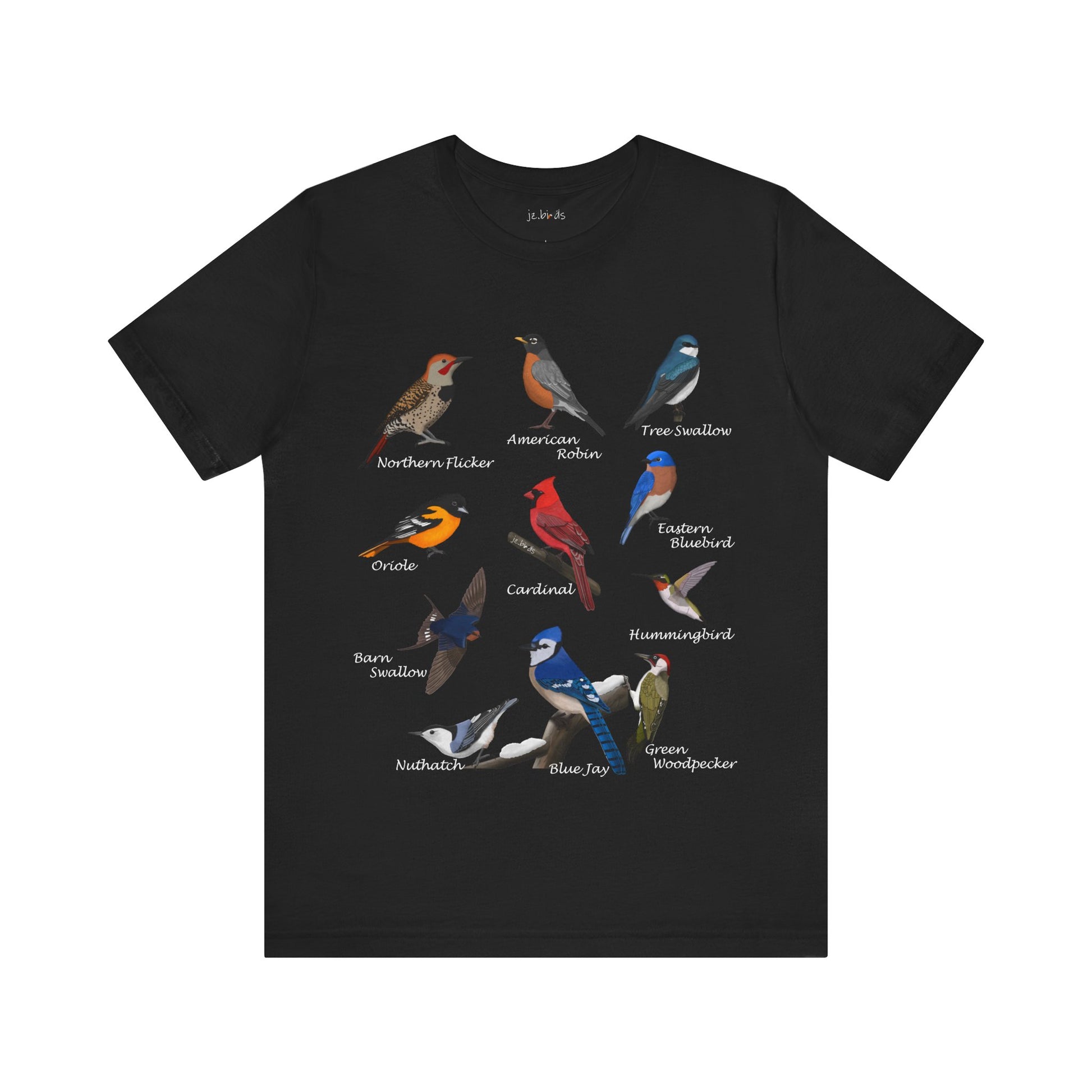 Blue Jay Cardinal Oriole Bluebird Hummingbird Bluebird Birding & Birdwatching T-Shirt