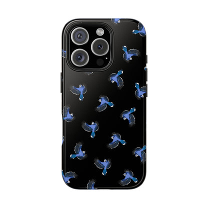 Blue Jay iPhone Case Black – Premium Tough Phone Cover for Bird Lovers