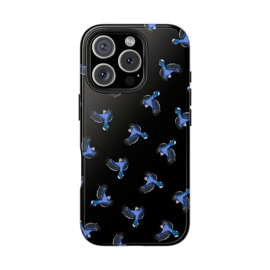 Blue Jay iPhone Case Black – Premium Tough Phone Cover for Bird Lovers