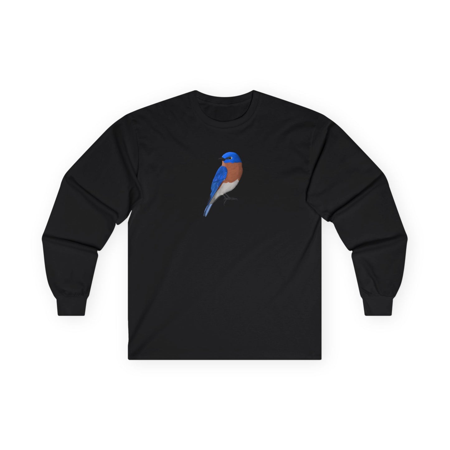 Bluebird Birding & Birdwatching Bird Cotton Long Sleeve T-Shirt