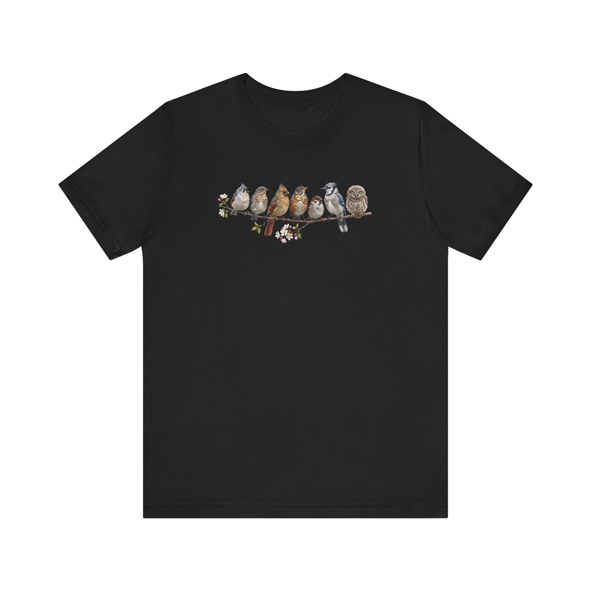 Bluebird Cardinal Blue Jay Robin | 7 Little Fledglings T-Shirt | Cute Baby Birds Graphic Tee