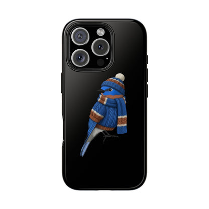 Bluebird Dual-Layer iPhone Case with Bird Art – The Perfect Gift for Ornithologists & Bird Lovers