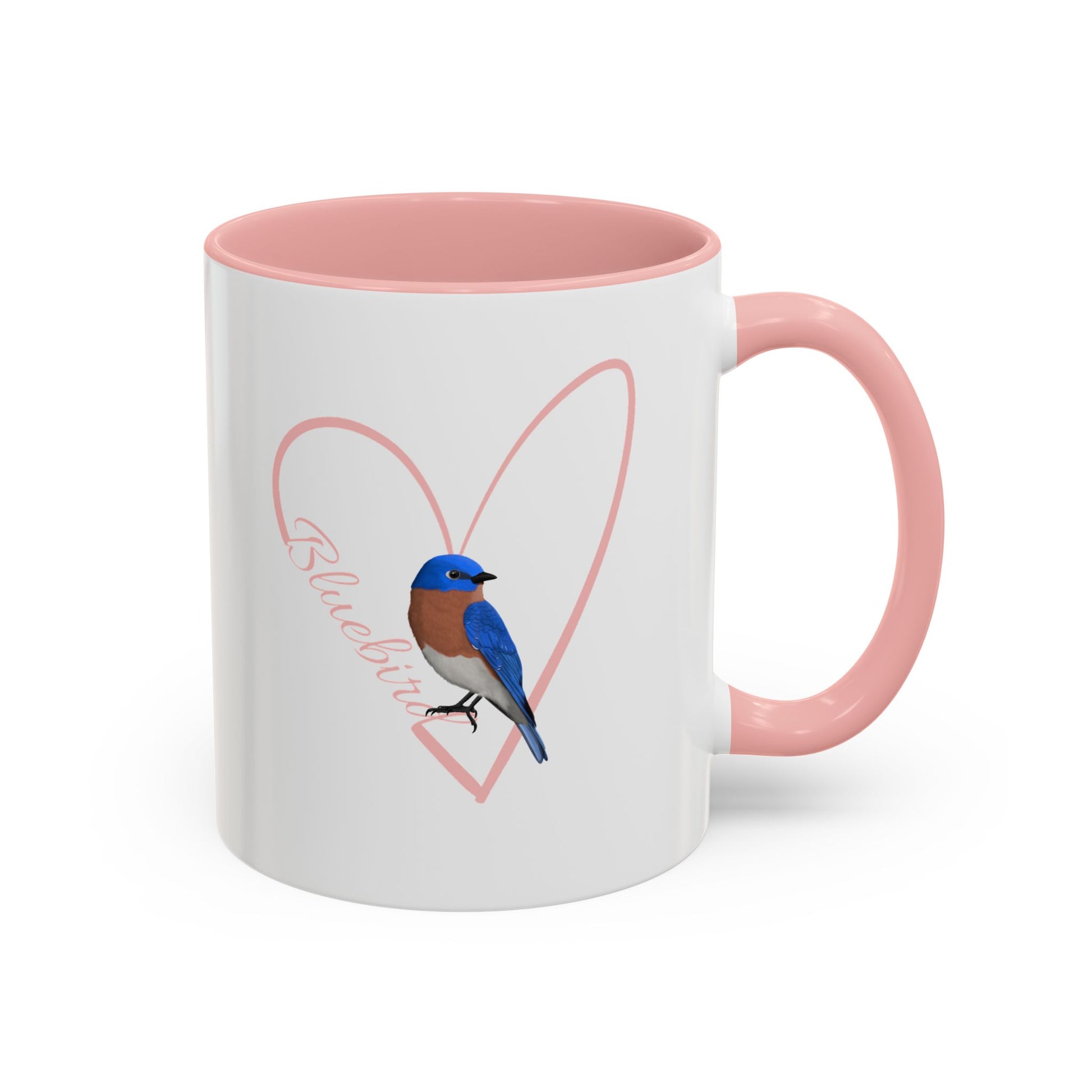 Bluebird Mug Bird with Heart for Bird Lovers