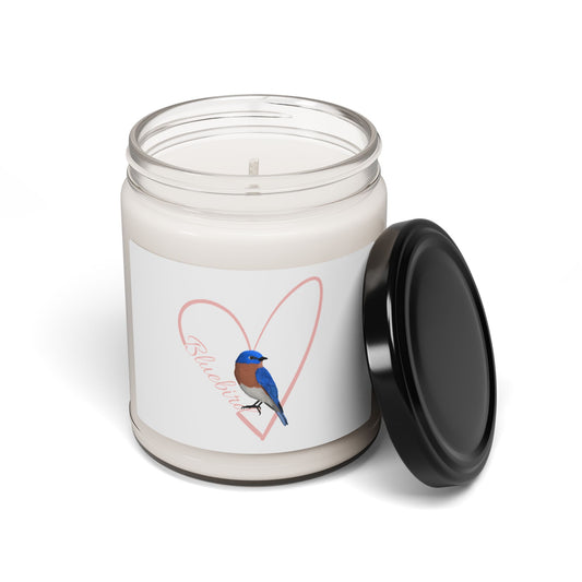 Bluebird Scented Soy Candle Bird with Heart 9oz