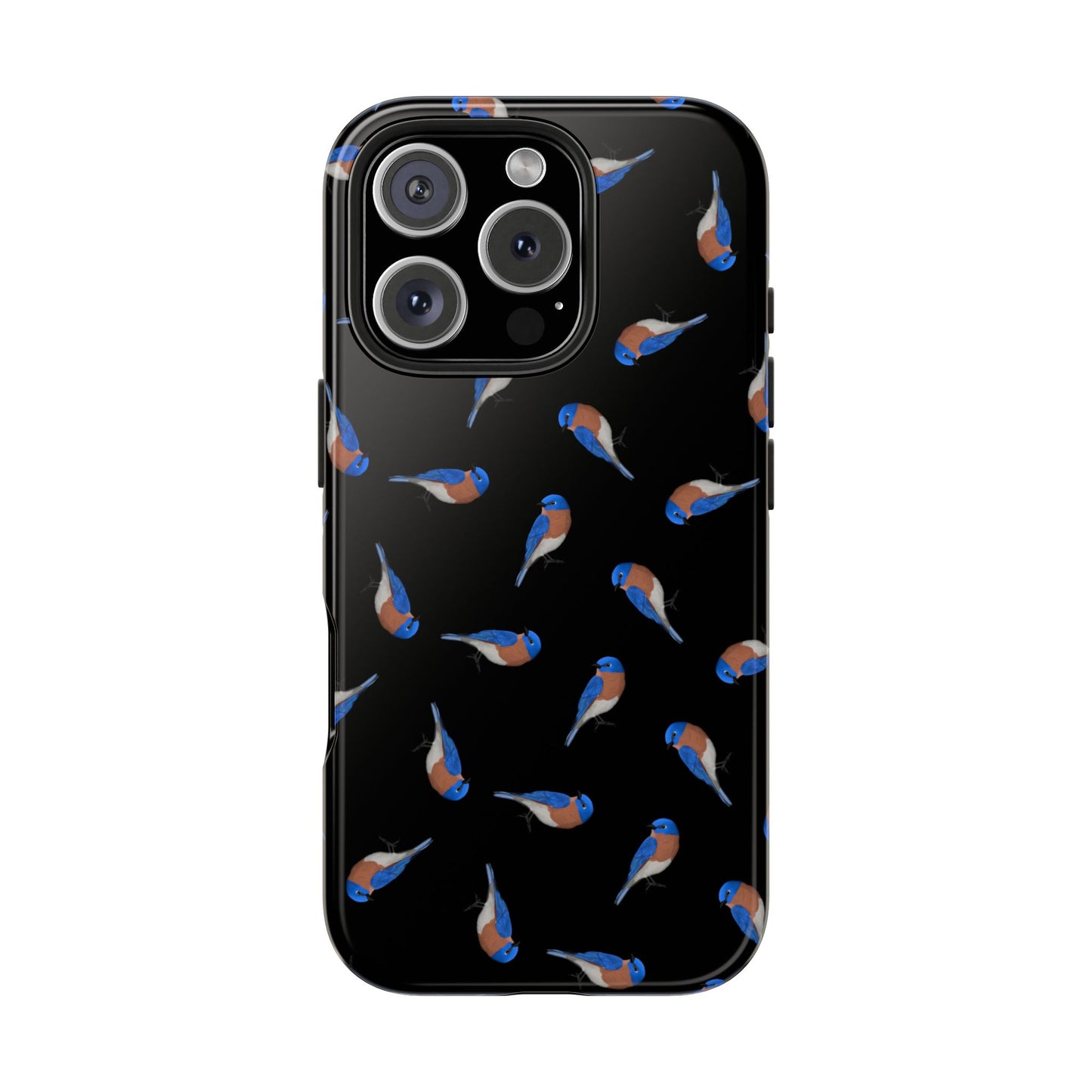 Bluebird iPhone Case Black – Premium Tough Phone Cover for Bird Lovers
