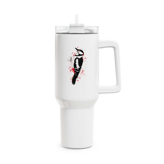 Buntspecht Thermo-Tumbler 40oz (1,2L) – Edelstahl Isolierbecher für Vogelbeobachter