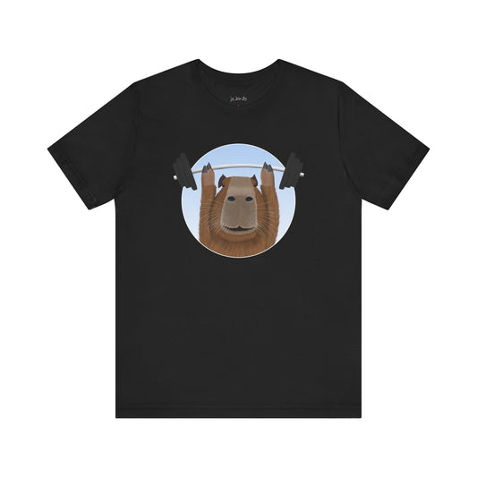 Capybara Weight Lifting Funny Gym Workout T-Shirt