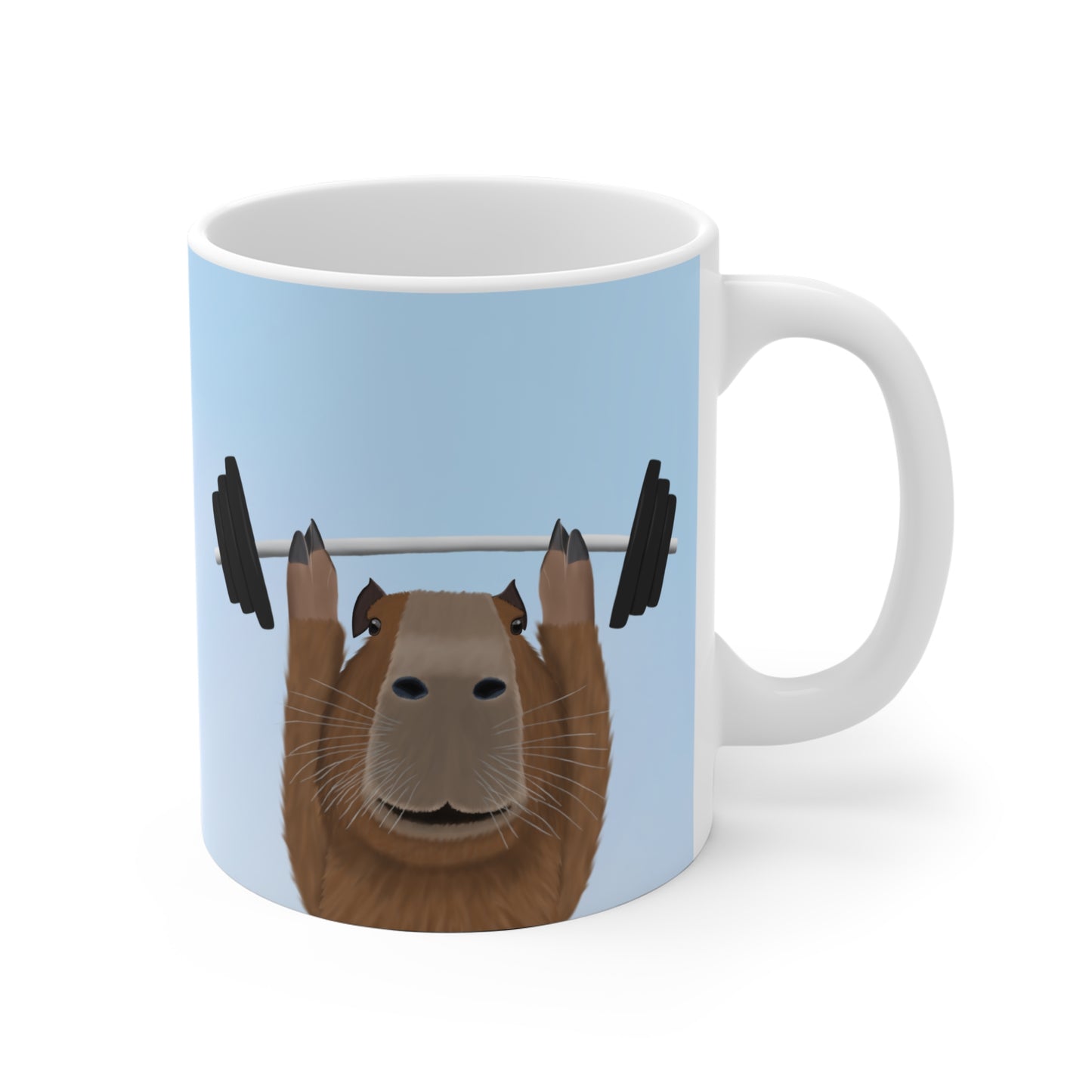 Capybara mit Hantel Gewichtheber Workout Gym Tasse
