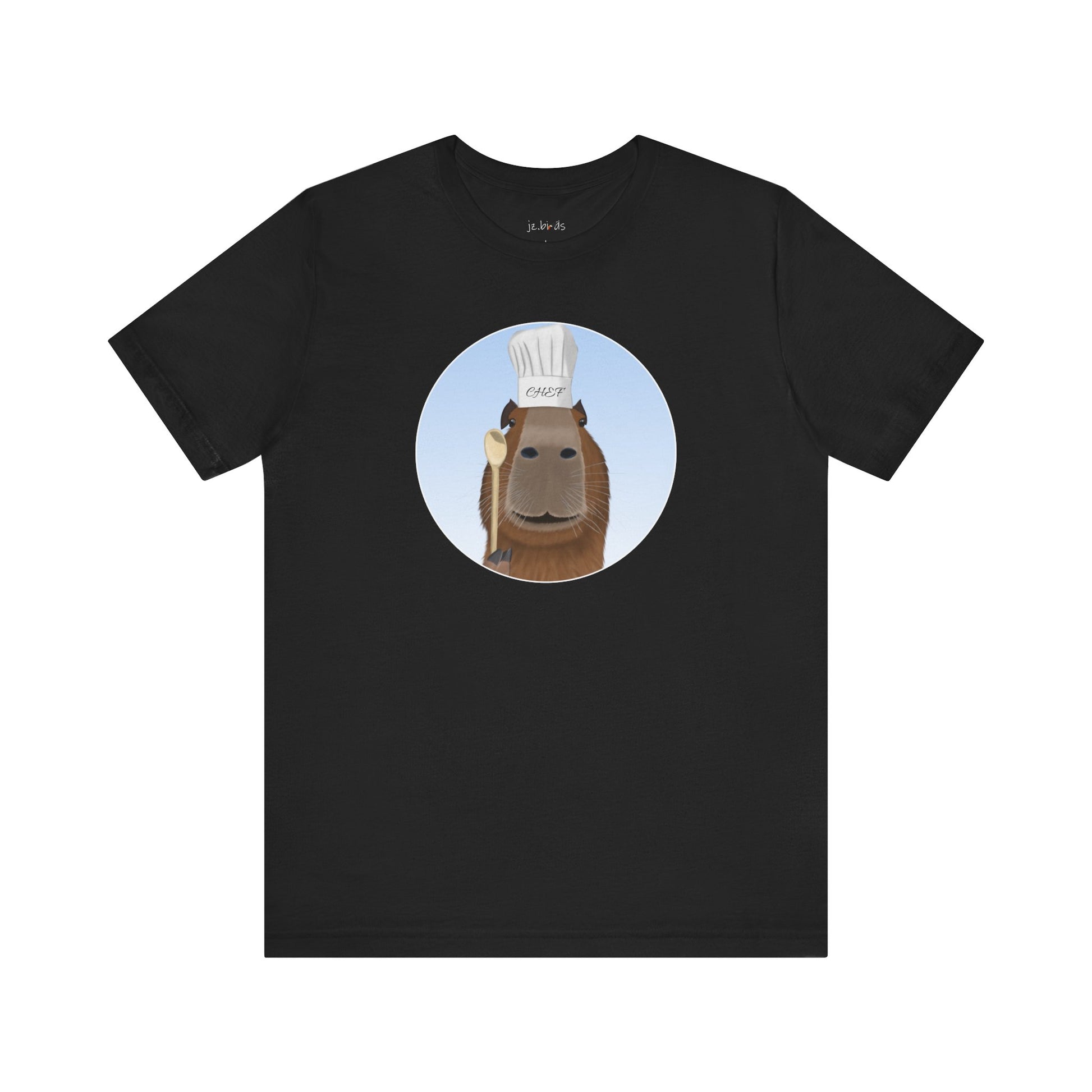 Capybara with Chef Hat and Wooden Spoon Funny Kitchen T-Shirt