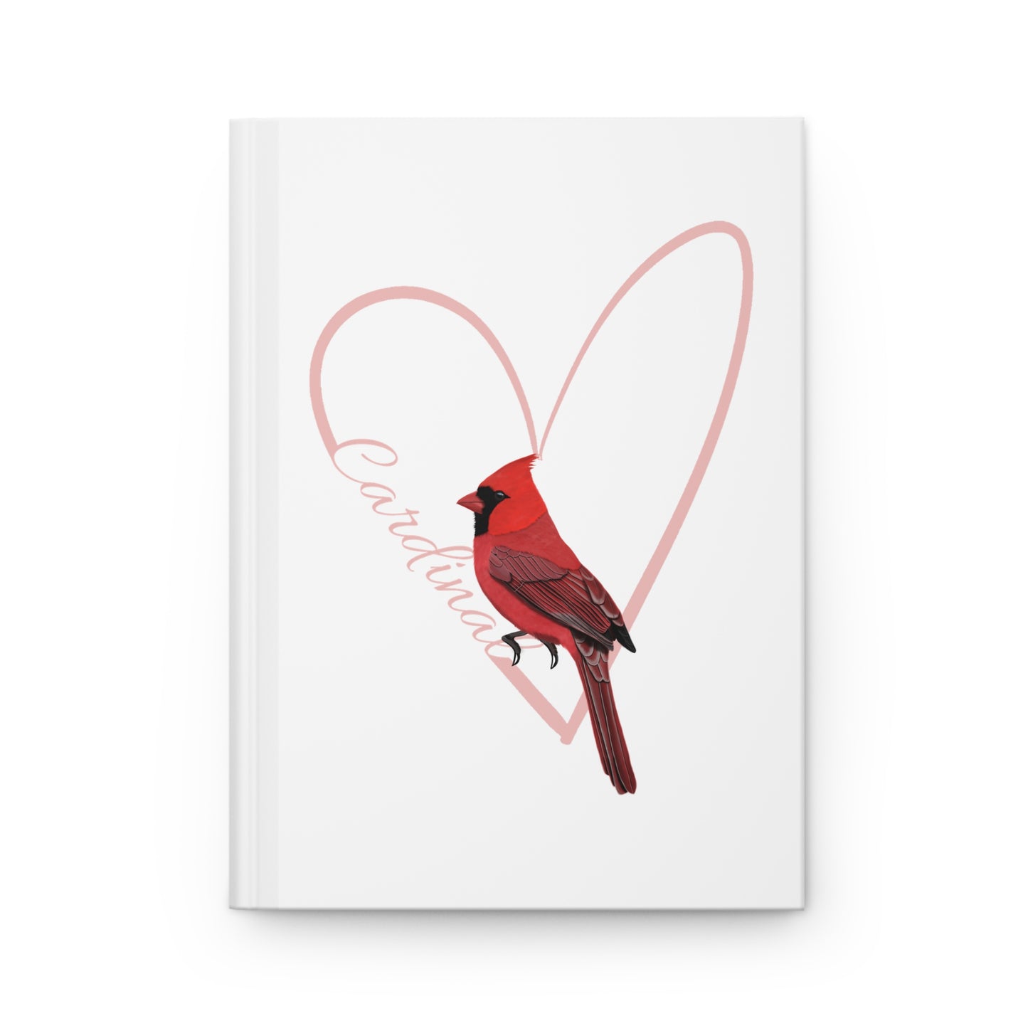 Cardinal Bird Hardcover Journal 150 Pages A5 with Heart for Bird Lovers & Birdwatchers