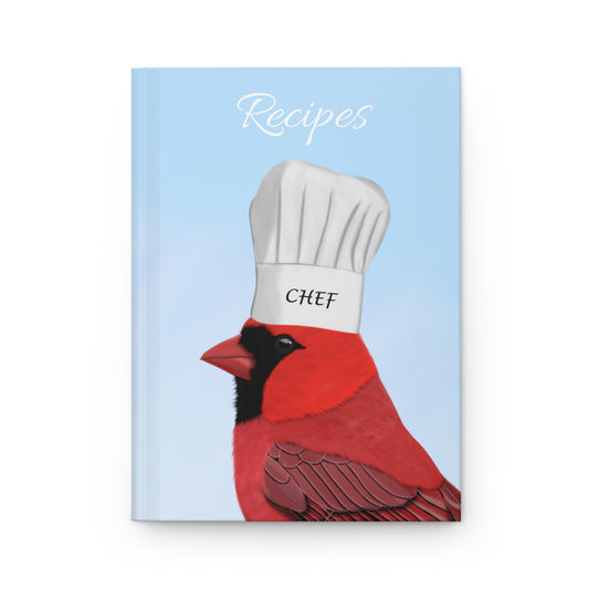 Cardinal Bird Hardcover Journal for Recipes 150 Pages A5 Bird Lovers & Bird Watchers