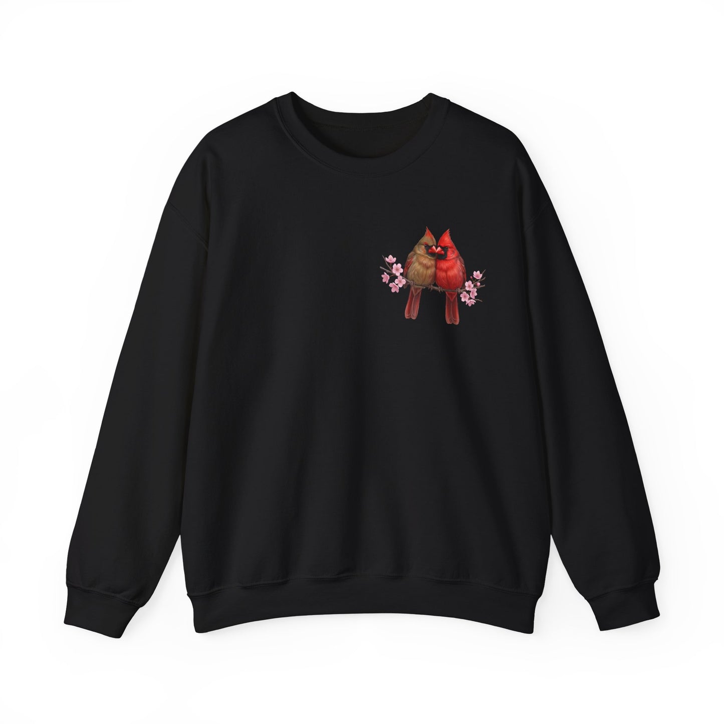 Cardinal Cherry Blossom Sweatshirt | Floral Bird Crewneck | Cozy Spring Pullover