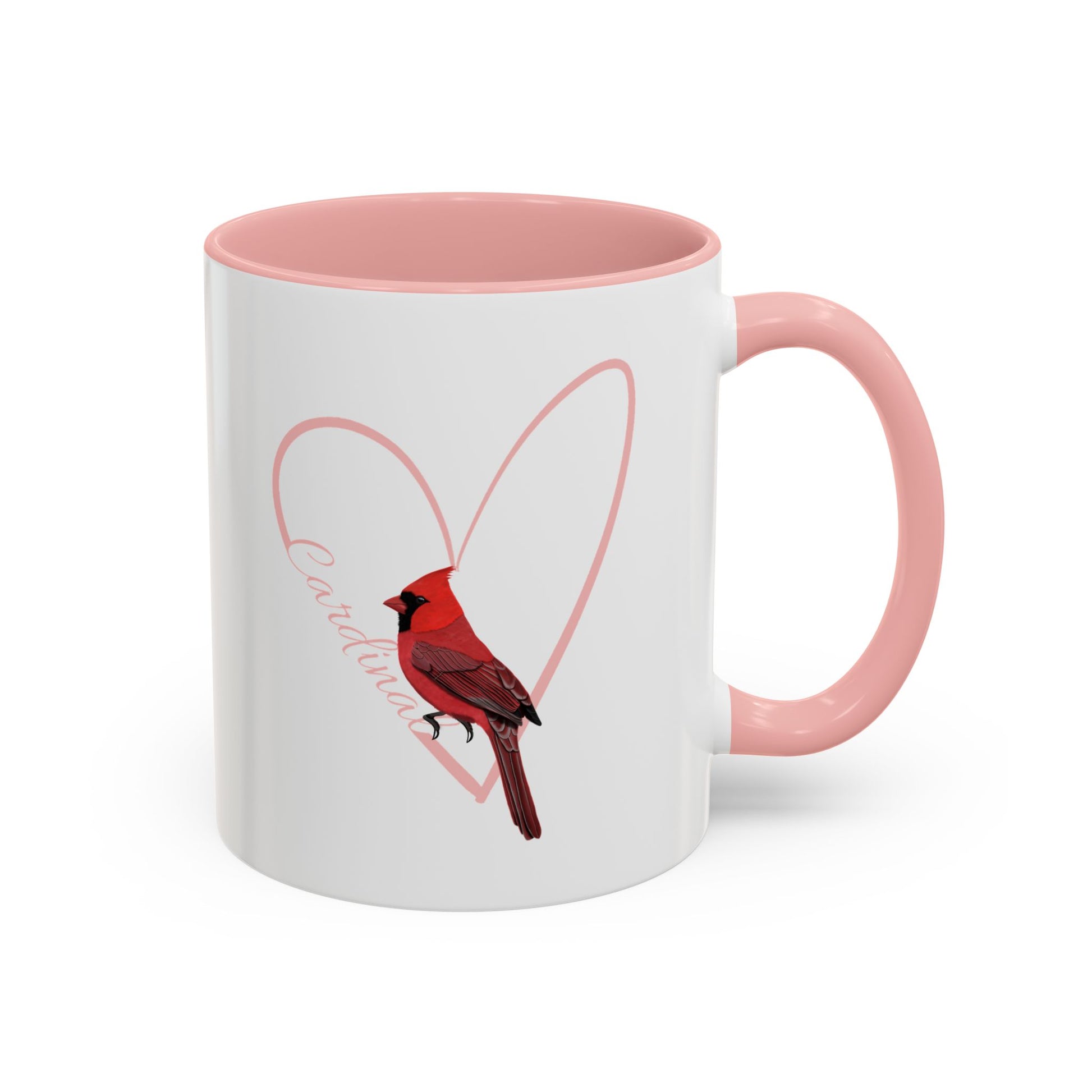 Cardinal Mug Bird with Heart for Bird Lovers