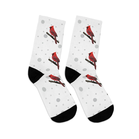 Cardinal Socks White Bird Socks for Bird Lovers One Size