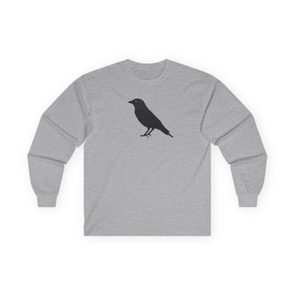 Crow Birding & Birdwatching Bird Cotton Long Sleeve T-Shirt