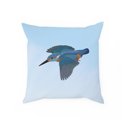 Eisvogel Vogel Kissen Blau – Dekokissen mit Vogelmotiv für Vogelliebhaber und Vogelbeobachter