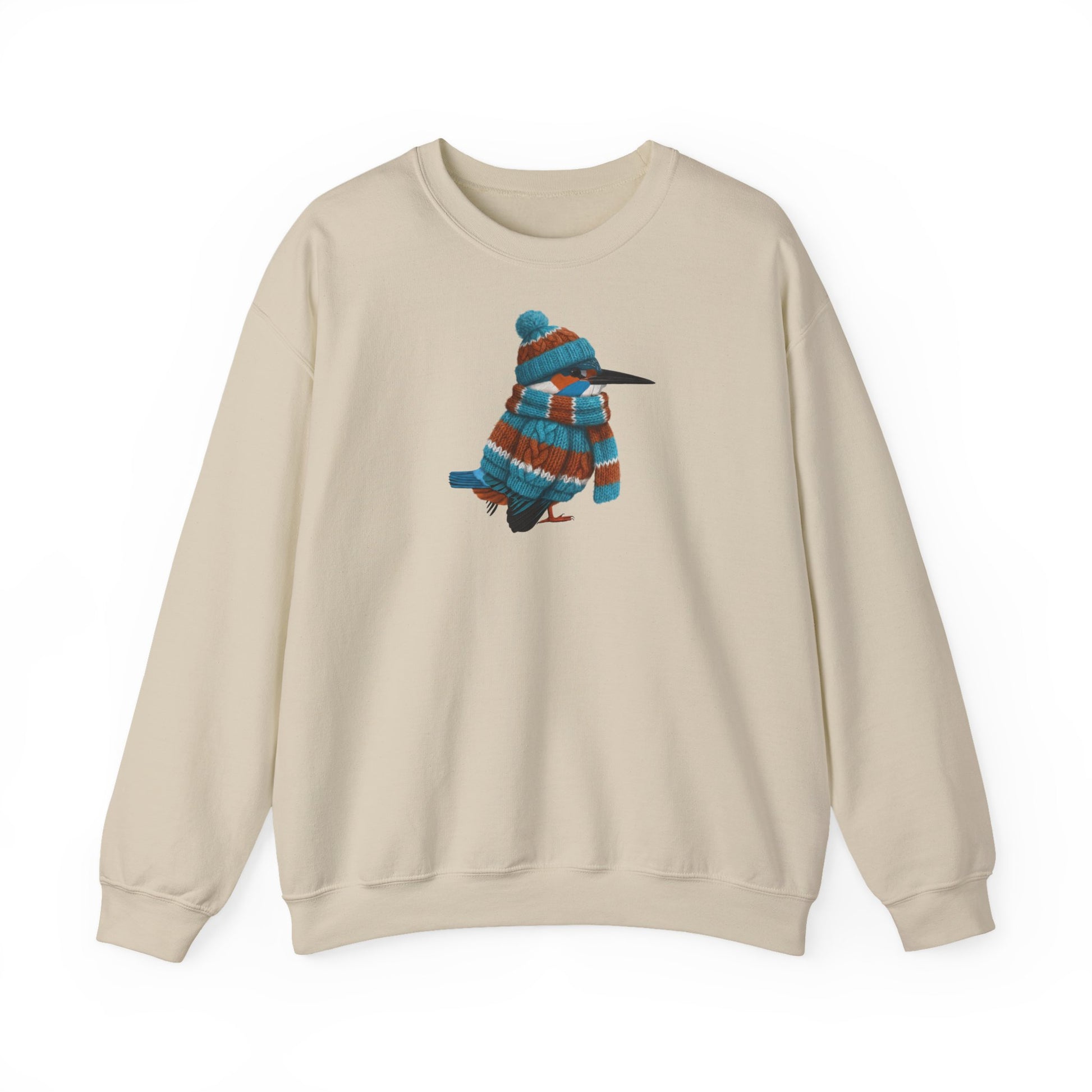 Eisvogel in Strick Weihnachts-Sweatshirt | Unisex Vogel Sweater für Vogelfreunde & Vogelbeobachter
