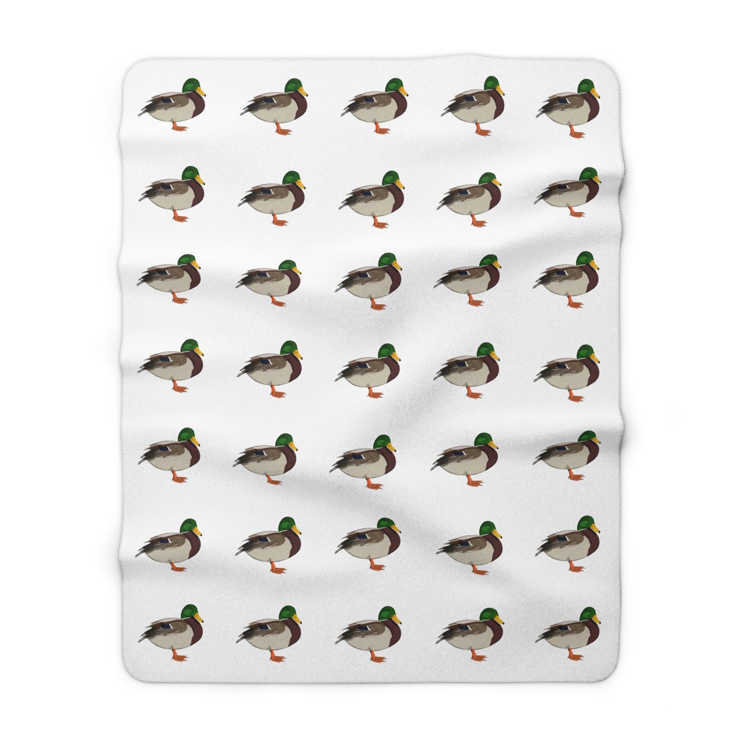 Ente Vogel Fleece Sherpa Decke (150x200 cm) – Extra Dick, Kuschelweich & Gemütlich