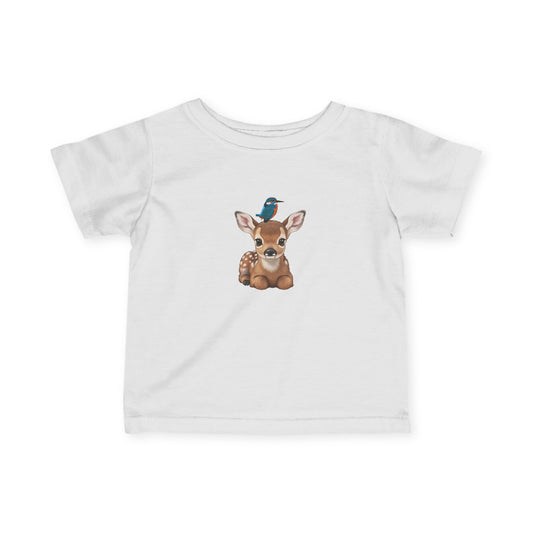Fawn Baby & Toddler T-Shirt with Kingfisher Bird