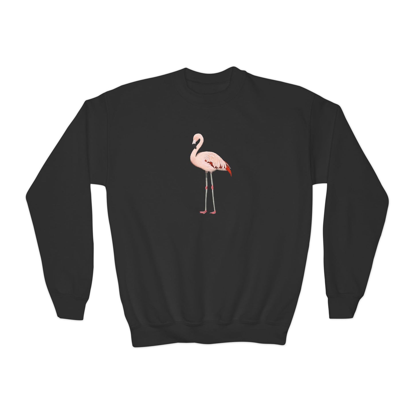 Flamingo Bird Birdwatching Youth Crewneck Sweatshirt