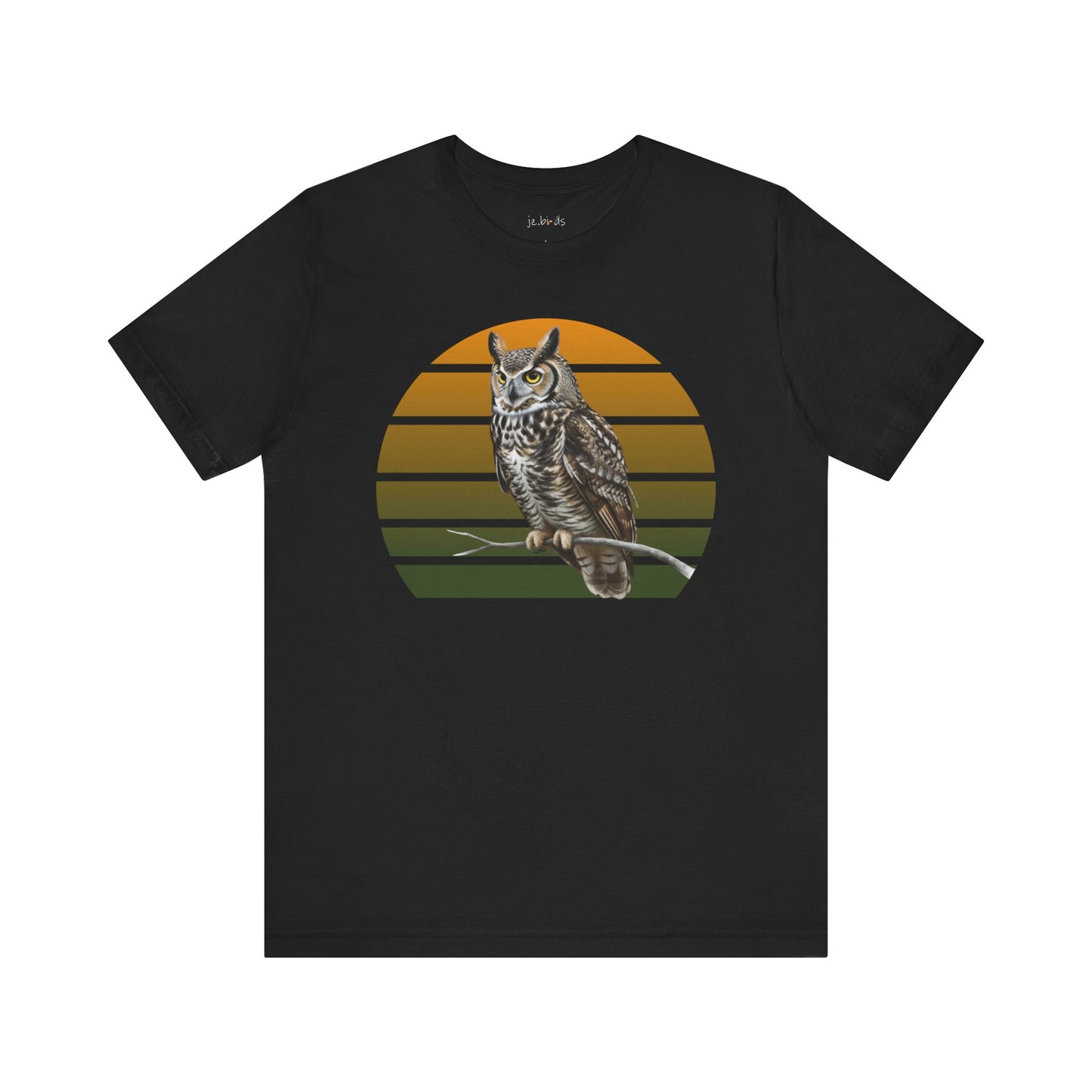 Great Horned Owl T-Shirt | Bird Lover & Birder Retail Fit Apparel | Unisex Wildlife Raptor Tee