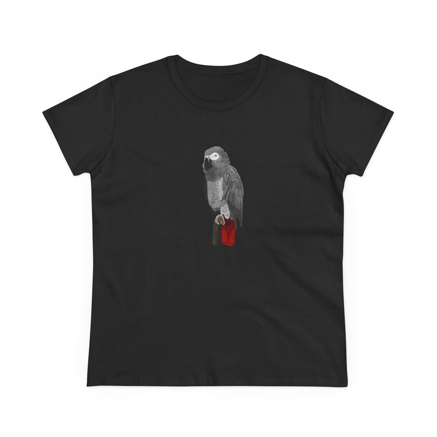 Grey Parrot Bird Design for Birdwatchers and Bird Lovers Women's T-Shirt
