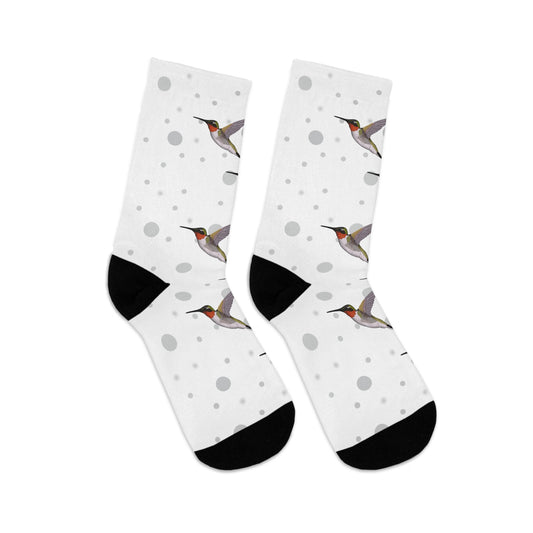 Hummingbird Socks White Bird Socks for Bird Lovers One Size