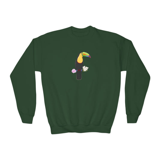 Keel Billed Toucan Bird Birdwatching Youth Crewneck Sweatshirt