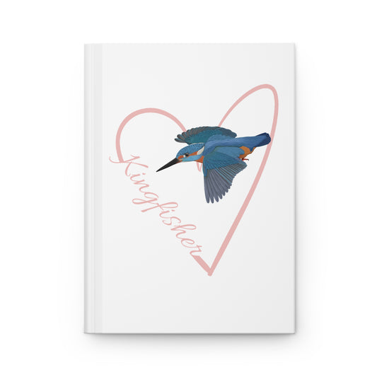 Kingfisher Bird Hardcover Journal 150 Pages A5 with Heart for Bird Lovers & Birdwatchers